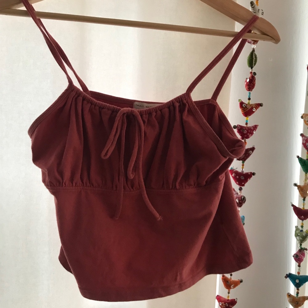 Urban Crop top with ruche and tie detail
